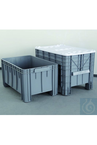 Lagerbehälter PE-HD 270 lt Hergestellt aus grauem Polyethylen (PE-HD)....