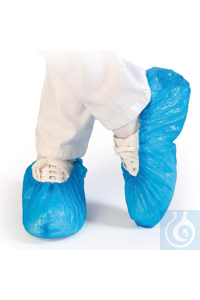 Schuh-Überzüge CPE 44 cm blau, extra gro blaue Überschuhe in extragrosser (44...