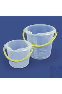Universal-Eimer 5lt, PP Stabiler, transparenter Eimer mit bequemem...