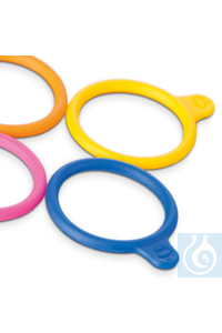 DURAN GL 45 Kennzeichnungsring, rot Farbige, sehr flexible Ringe aus Silikon...