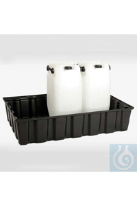Auffangwanne 220 lt PE Schwarze Auffangwanne im Europalettenmass (Bodenmass...