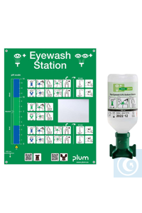 Augenspültstation 1 x 500 ml Wandstation mit 1 x 500 ml Plum...