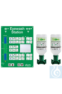 Augenspülstation 2 x 500 ml Wandstation mit 2 x 500 ml Plum...