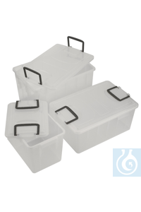 Transportbox 20 lt, PP Praktische, lebensmittelechte Boxen aus transparentem...
