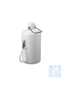 Flasche PE-HD 5 lt/Quetschhahn V2A natur/durchscheinend. Starke Ausführung,...