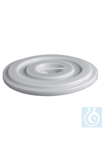 Deckel zu Behälter 35 lt, PE-HD Weisse Überwurfdeckel zu den runden...