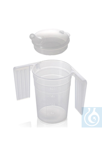 Trinkbecher PP 250 ml mit Griffen Wiederverwendbarer Trinkbecher mit...