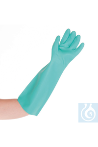 Chemikalienschutzhandschuhe, M 46 cm langer, grüner Universal-Handschuh....