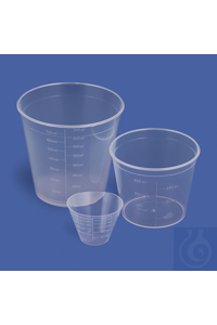 Messbecher konisch graduiert PP 60 ml natur/durchscheinend, stabiler Mess-...