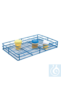 Gestell 4x6 für 24 Probenbehälter bis Ø Robustes blaues Gestell aus...