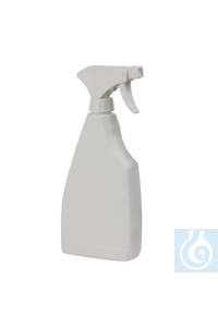 Handsprühflasche 500 ml weiss PE-HD Flache, platzsparende Flasche mit...