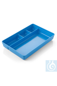 Instrumententablett PP 4 Fächer 222x151x Langlebige Tabletts für Instrumente...