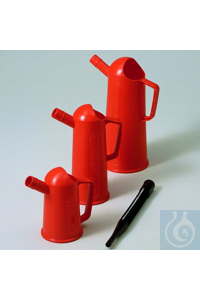 Mess-Kannen PE-HD 1 lt orange. Feste Ausführung mit gut lesbarer Aussenskala,...