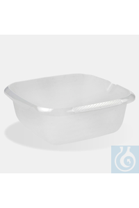 Schüssel eckig mit Ausguss PP, 8 lt Farblos-transparent....