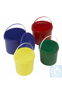 Verpackungseimer PP 2,5 lt, rot Bunte Verpackungseimer mit Garantiedeckel,...