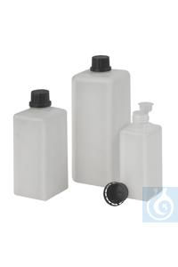 Enghals-Flasche quadratisch 250 ml, PE-H Quadratische Verpackungsflaschen mit...