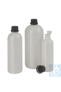 Enghals-Flasche rund 250 ml, PE-HD Runde Verpackungsflaschen mit enger...