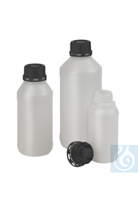 Weithals-Flasche rund 250 ml, PE-HD Runde Verpackungsflaschen mit weiter...