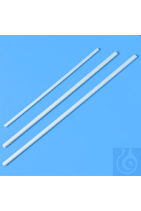 Rühr-Stäbchen PTFE ø 6x250 mm weiss, mit abgerundetem Ende. Chemikalien- und...