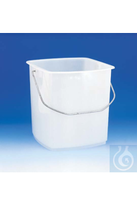 Viereck-Eimer PE-LD 20 lt naturfarbig, schwere, robuste Ausführung, Eimer mit...