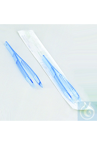 Pinzette PS 125 mm steril, blau Einwegpinzette für Labor und Medizin.Steril,...