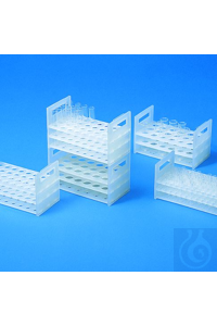 Reagenzglas-Gestell PP ø 16-20 mm sehr starke, stabile Ausführung, mit 2...