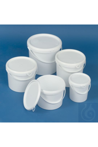 Verpackungseimer PP 3 lt weiss, mit gut schliessendem und leicht zu öffnendem...