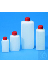 Verpackungsflasche PE-HD 100 ml naturfarbig, feste Ausführung, raumsparende...
