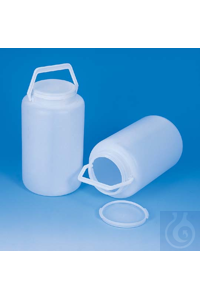 Weithals-Flasche PE-HD 5 lt naturfarbig, mit gut schliessendem Schnappdeckel...