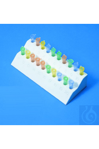 Gestell für Eppendorf-Tuben PP graue, robuste Ausführung, autoklavierbar bis...