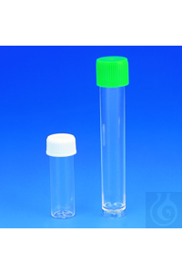 Reagenzröhrchen PS 5 ml 16x55 mm transparent, mit flachem Boden, gut stehend,...