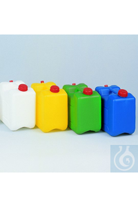 Stapelkanister PE-HD 10 lt gelb zum Sammeln von Chemikalien. In vier...