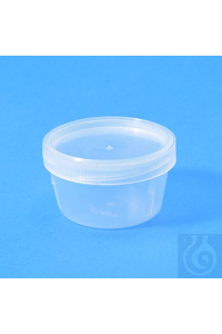 Sputum-Becher PP 55 ml natur, mit dichtem Schraubverschluss, autoklavierbar...