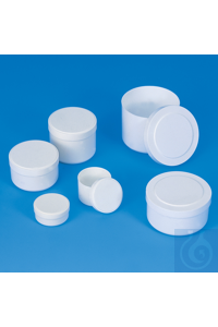 Dose PP 10 ml weiss, Ausführung mit Stülpdeckel. Der Deckel ist beschriftbar....