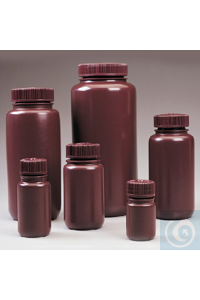 Weithals-Flasche PE-HD 30 ml Dunkelbraun eingefärbt, daher...