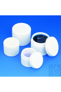 Crème-Dosen PP 50 ml weiss weiss, Unterteil doppelwandig mit eingeklebter...