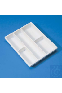 Lagerbehälter PS 305x405x65 mm weisse, tiefgezogene Ausführung mit glatter...