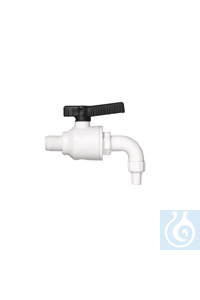Kugelventil PP ø 12 mm weiss ½''-Universalventil, säure-, laugen- und...