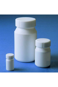 Laborflasche PTFE 25 ml in sehr schwerer, massiver Ausführung, Farbe weiss...