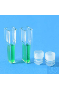 UV-Halbmikro-Küvette PMMA 1,5 ml 10x4x45 mm, runde Öffnung. Speziell geeignet...