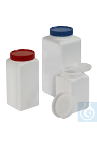 Weithals-Dose PE-HD 1000 ml, Deckel weis Gefertigt aus weiss eingefärbtem...
