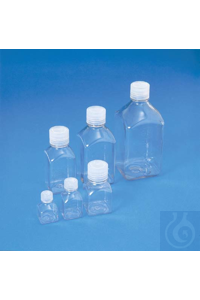 Transp.Viereckflasche PC 125 ml eine vollkommen glasklare Flasche, stabil und...
