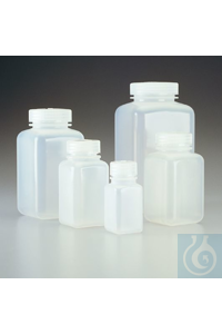 Viereck-Weithals-Flasche PP 60 ml natur/durchscheinend, viereckig, sehr...