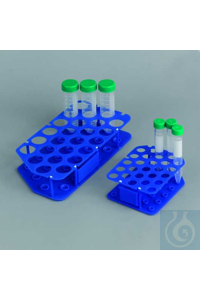 Gestell blau für 15ml Röhrchen - PP einfache, sehr kostengünstige blaue...