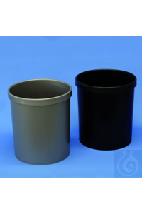 Papierkorb PP 18 lt silber in moderner Form, mit breitem Rand.Passender...