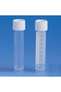 Röhrchen PP 10 ml natur/durchscheinend, robust, mit flachem Boden gut...