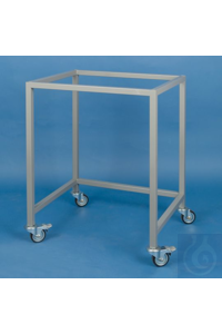 Metall-Untergestell Aus Stahlrohr pulverbeschichtet grau RAL 7037. Fahrbar...