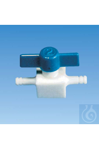Durchgangshahnen PTFE ø 4,5 mm mit massivem Gehäuse, leicht laufend und nicht...