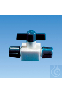 Durchgangshahnen PTFE ø 6 mm mit massivem Gehäuse, leicht laufend und nicht...