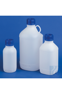 Rundflasche PE-HD 500 ml naturfarbig, für Flüssigkeiten. Mit...